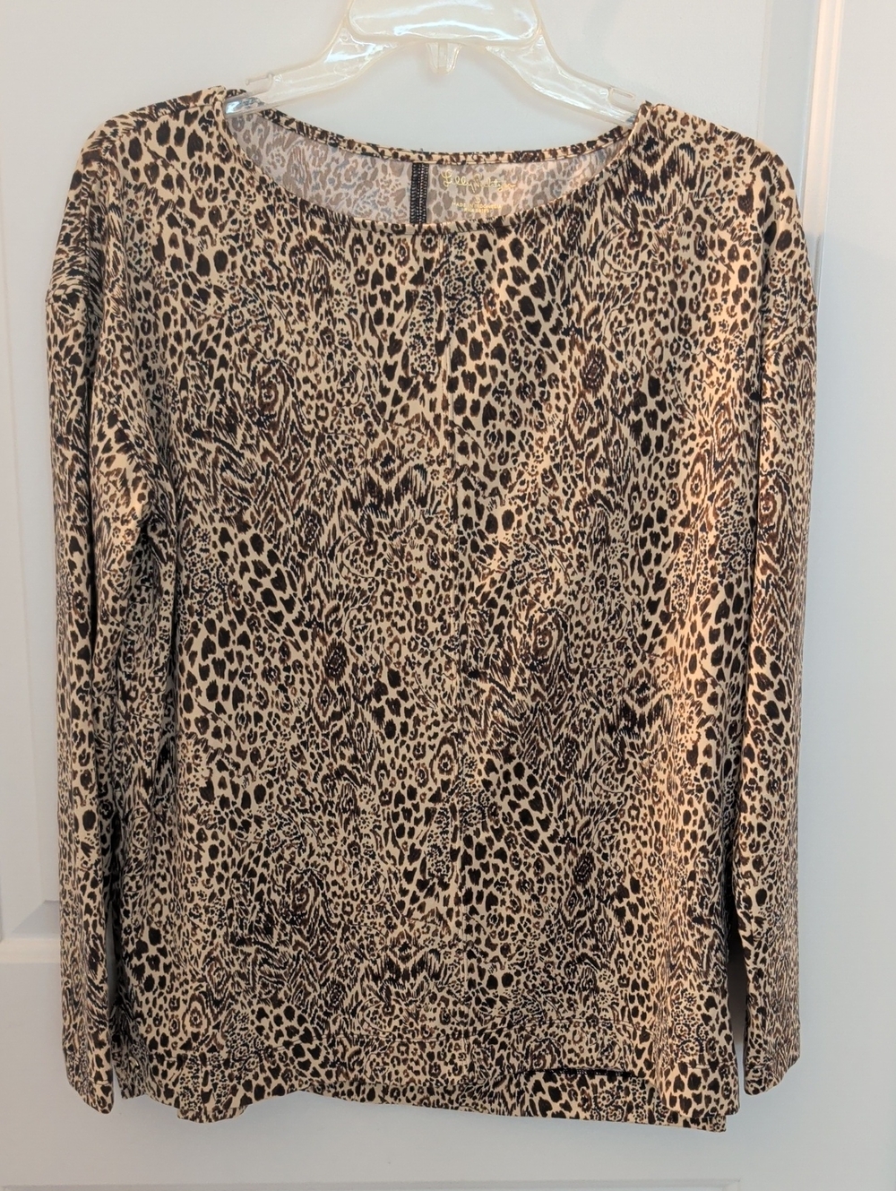Lilly Pulitzer Women's Animal Print Top - Beige/Black Leopard Print